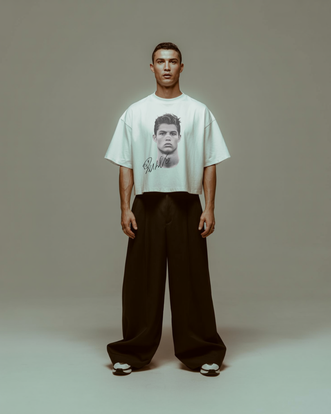 RONALDO TEE BOXY FIT WITH SIGNATURE